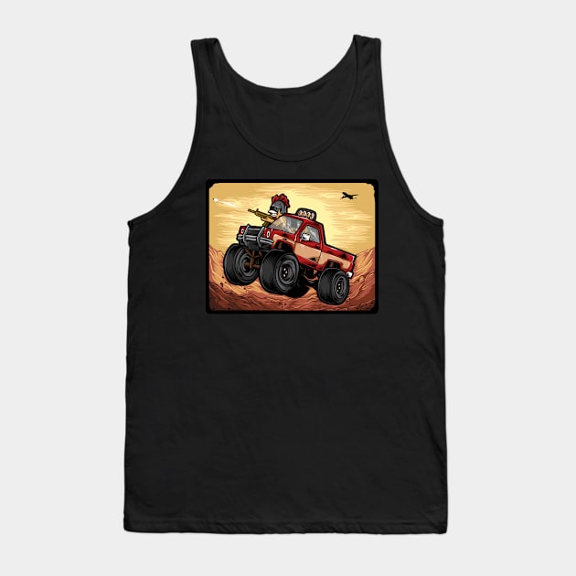 Chicken Hunter Tank Top by InksyndromeArtwork